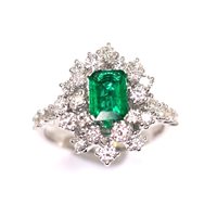 Anello Damiani Donna Mimosa in Oro bianco Smeraldo 0.80 Ct 81077405 - 81077405